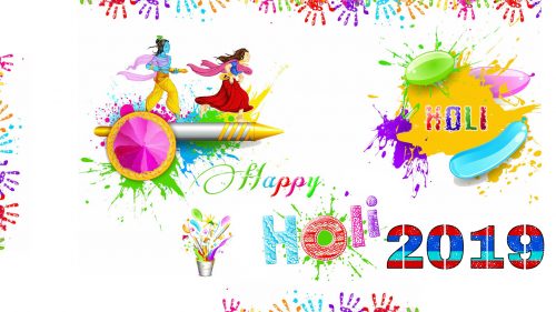 Holi Wallpaper 2019 with Abstract Colorful Hands