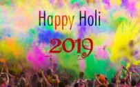 Simple Happy Holi Wallpaper for 2019