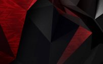 Abstract 3D Red and Black Polygons for Samsung Galaxy S9 Wallpaper