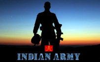 Indian Army HD Backgrounds 1080p Download with Picture of Soldier in Silhouette