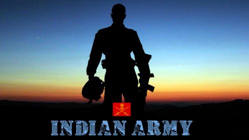 Indian Army HD Wallpapers 1080p Download with Picture of Soldier in Silhouette