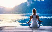 Picture of Yoga Girl Beside The Lake for Wallpaper