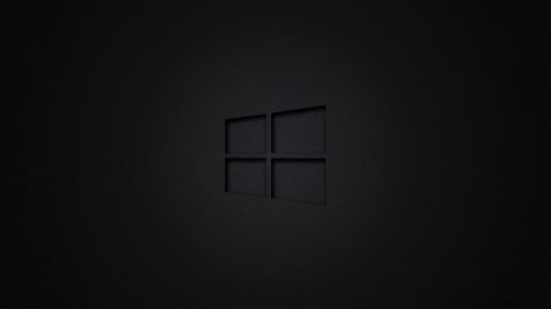 4K Black Wallpapers for Windows 10 #01 of 10 - Black Pattern with 3D Logo