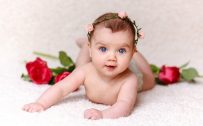Top 25 Pictures Of Red Roses - #01 - with Cute Baby