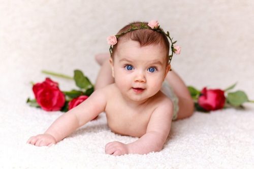 Top 25 Pictures Of Red Roses - #01 - with Cute Baby