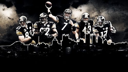 Free Pittsburgh Steelers Wallpaper with Player and City Background