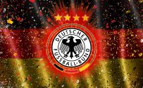 Germany National Team Logo with Flag in Abstract