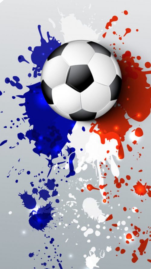 Soccer Wallpaper with Abstract France Flag Colors