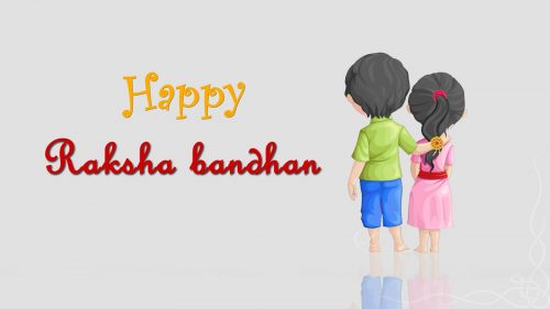 Simple Wallpaper for Happy Raksha Bandhan Greeting Card