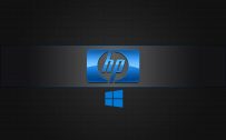 Windows 10 OEM Wallpaper for HP Laptops 05 0f 10 - Dark Background with 3D Logo