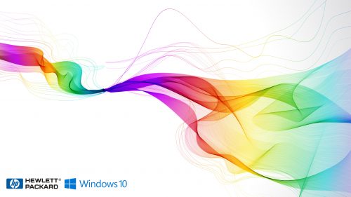Windows 10 OEM Wallpaper for HP Laptops 08 0f 10 - HP and Windows 10 Logo in Colorful Background