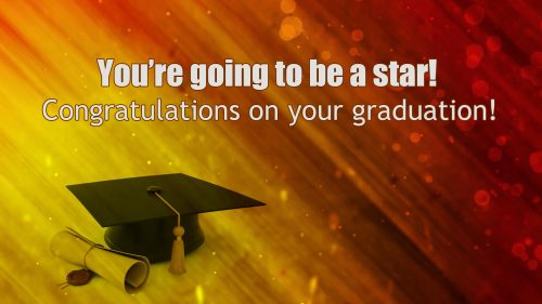 Casual Congratulations Graduation Messages with Futuristic Wish