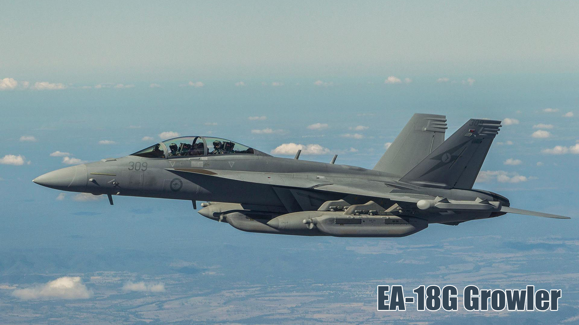 Fighter Jet Wallpaper with Boeing EA-18G Growler of RAAF - HD