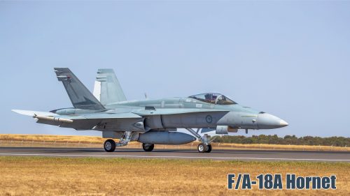 Fighter Jet Wallpaper with FA-18A Hornet on Runaway
