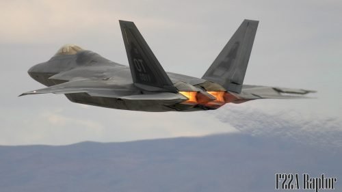 Fighter Jet Wallpaper with Picture of The Lockheed Martin F-22 Raptor