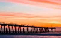 Hermosa Beach Pier Sunset - Beach Wallpaper for Phone