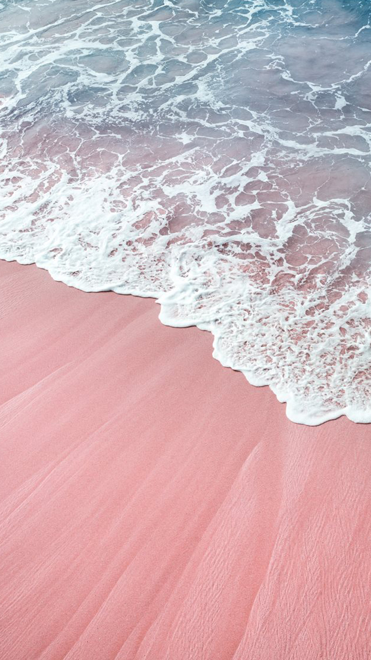 Beach Wallpaper for iPhone SE - 09 - Pink Sand Beach - HD Wallpapers