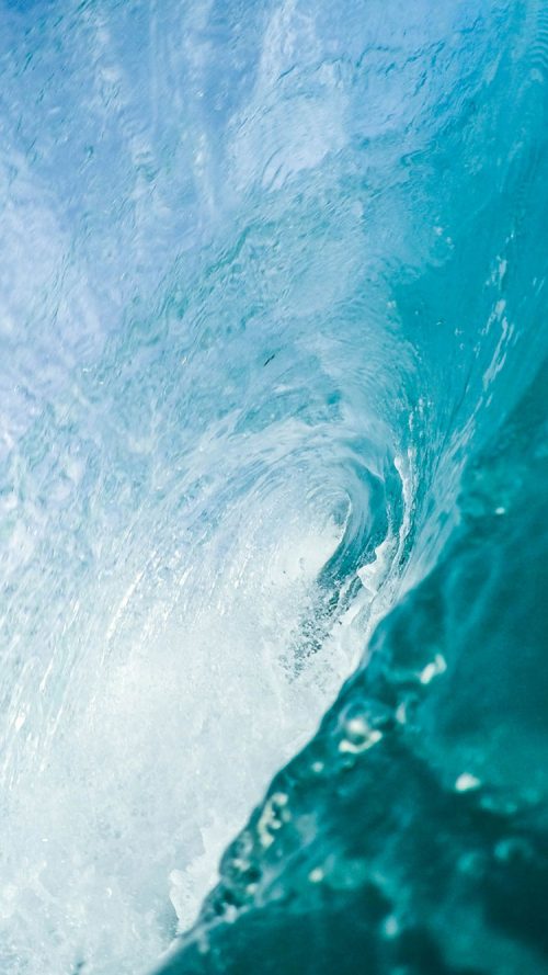 Beach Wallpaper for iPhone 8 - 09 - Inside Blue Wave