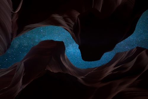 Beautiful Nature Wallpaper Big Size #45 – Star Night Sky View from Ravine