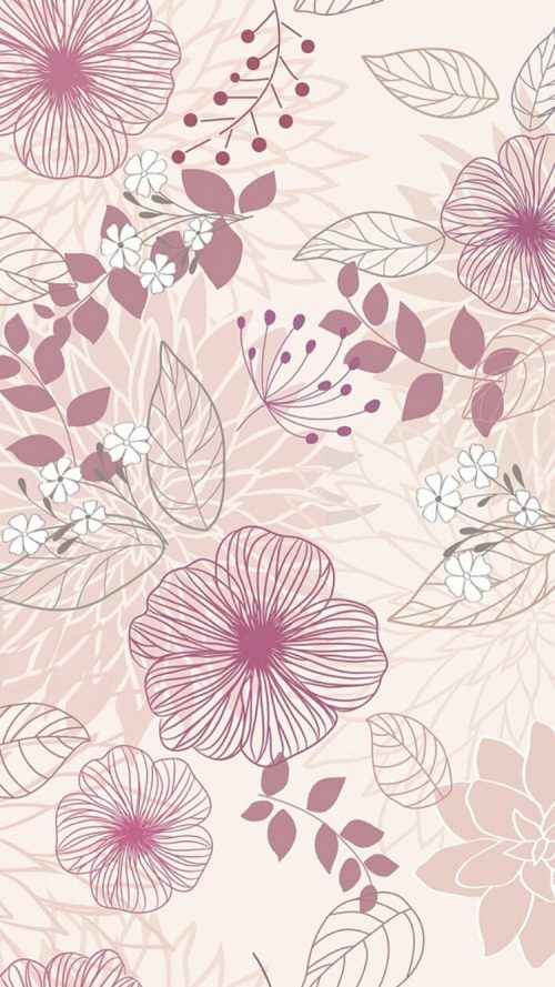 Apple iPhone SE Wallpaper 06 0f 50 - Floral Pattern for Girl