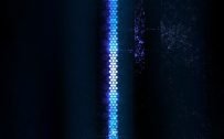 Dark Background with 3D Lights for Samsung A51 Wallpaper - 05 of 10 - Vertical Blue Light