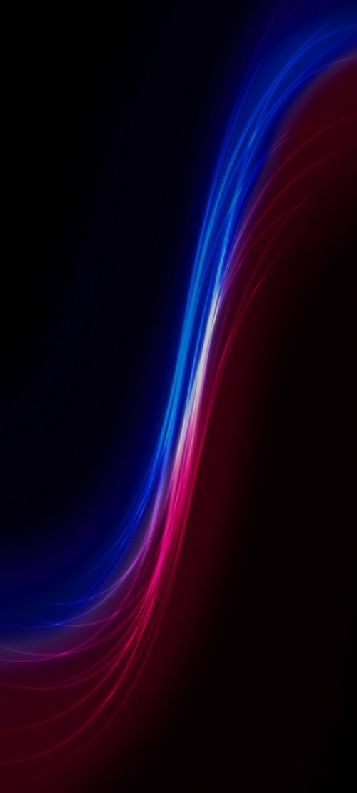 Dark Background with 3D Lights for Samsung A51 Wallpaper - 06 of 10 - Red and Blue Abstract Light