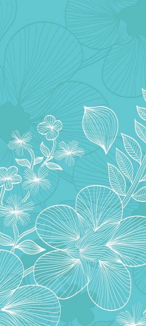 10 Blue Wallpapers That Will Look Perfect for Nokia 8.3 5G - #07 - Tropical Floral Pattern