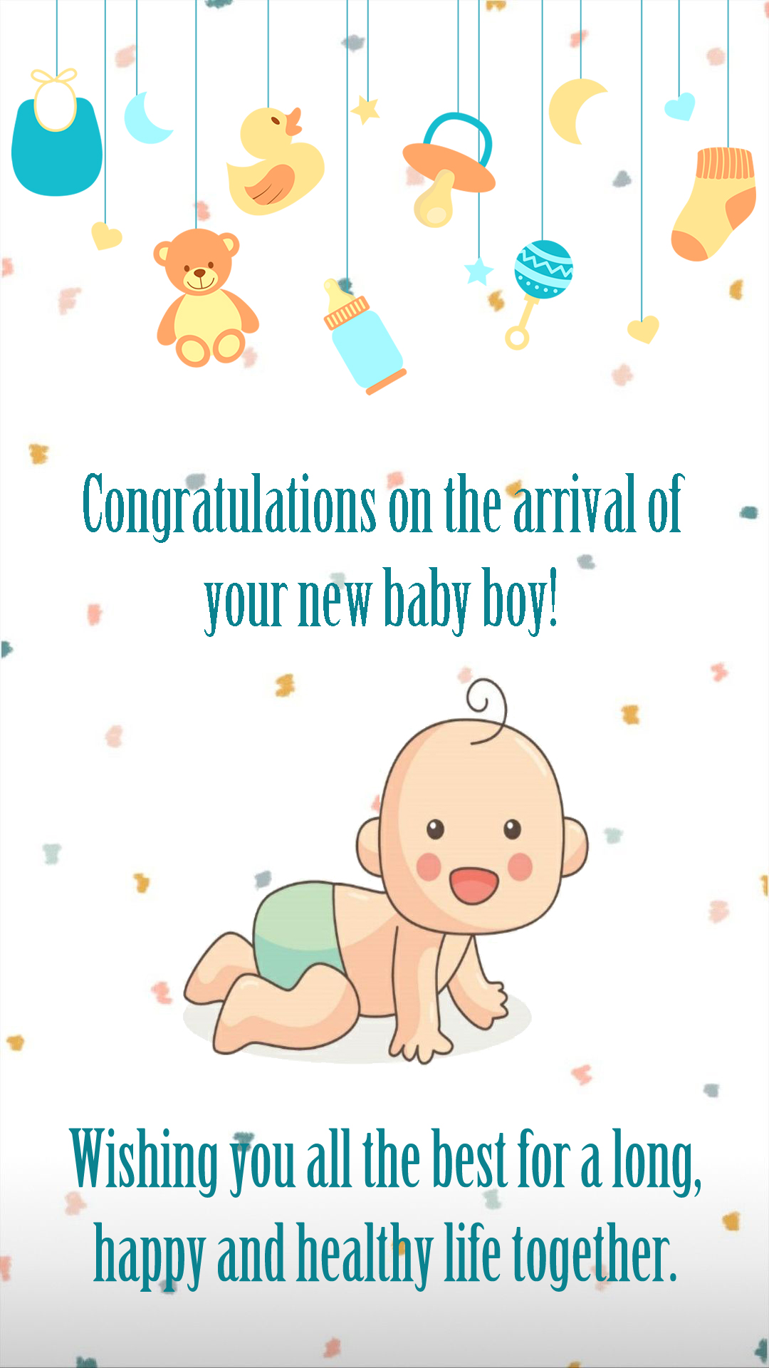 Congratulations Images for Baby Boy with Simple Wishes HD Wallpapers