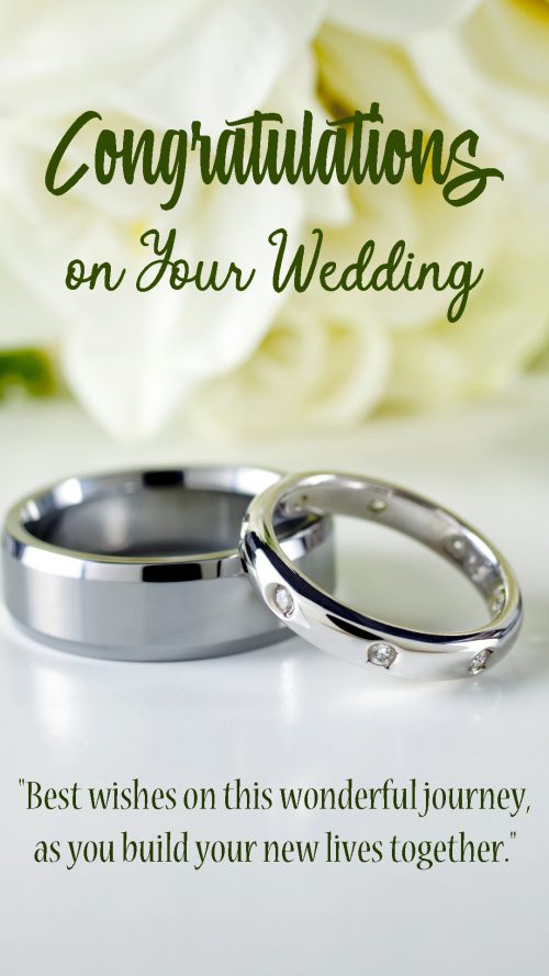 Congratulations Images for Wedding with Rings