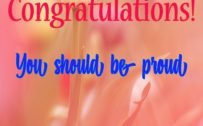 Congratulations for Promotion Images with Tulips Background
