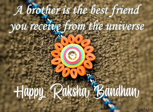 Happy Raksha Bandhan Quotes with A Handmade Rakhi