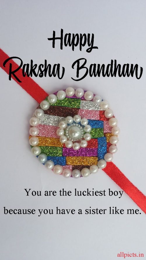 Image of Raksha Bandhan Brother with DIY Handmade Rakhi