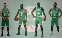 Boston Celtics Players and Logo for NBA Wallpaper