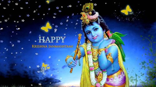 Happy Krishna Janmashtami Greetings Design in High Resolution