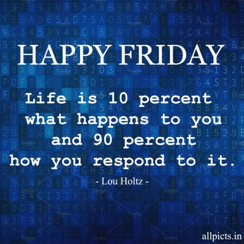 20 Best Friday Thoughts and Inspirational Quotes Wallpapers 07 - Life is 10 percent what happens to you