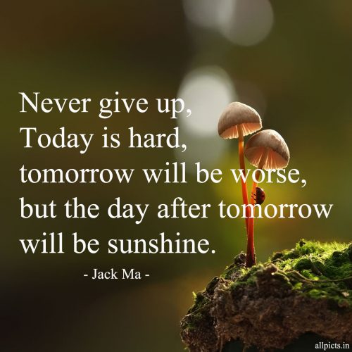20 Best Thursday Thought Wallpapers as Motivational Quotes 04 - Never give up