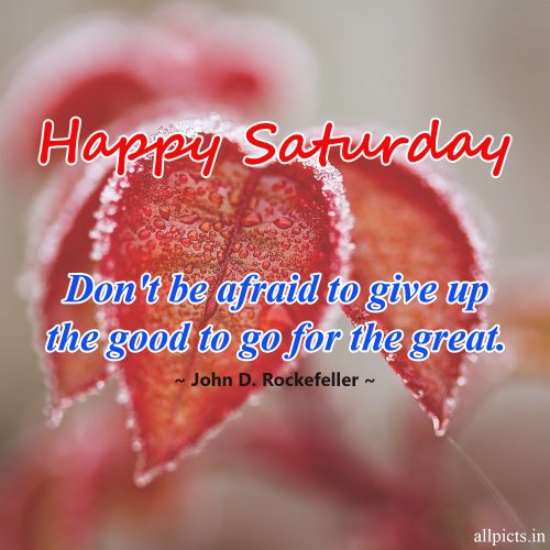 20 Most Favorite Saturday Thoughts and Motivational Images 07 - Don't be afraid to give up the good