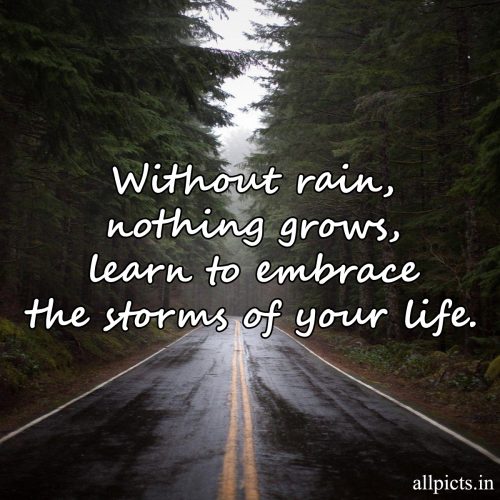 20 Most Favorite Saturday Thoughts and Motivational Images 08 - Without rain nothing grows