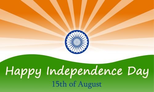 Happy Indian Independence Day Wallpaper with Artistic Design