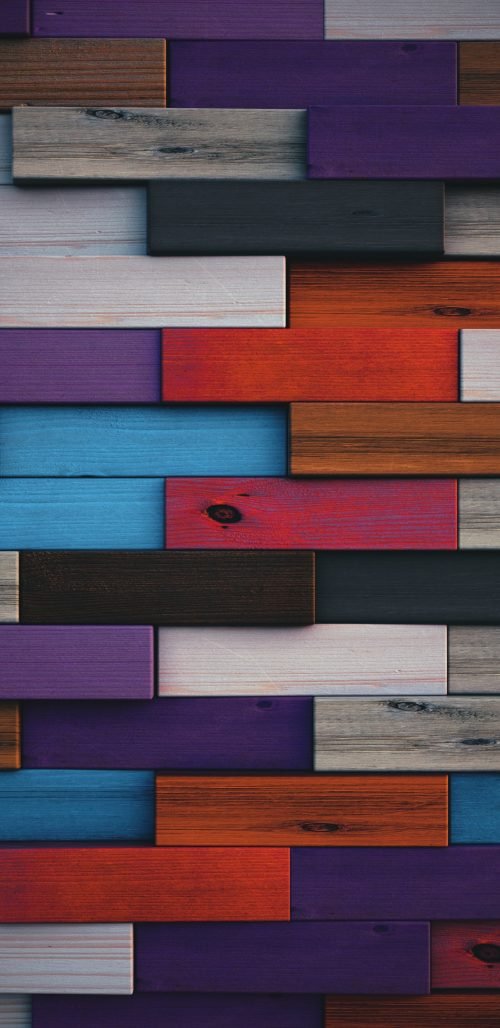 Colorful Wood 3D Pattern Wallpaper for Popular Smartphones Background