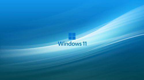 Abstract Blue White Background with Windows 11 Logo 4K Desktop Background