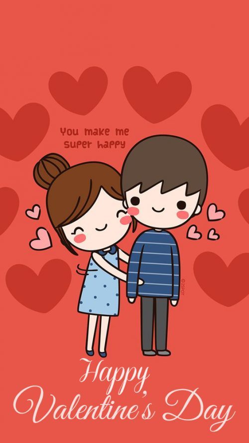 Happy Valentine's Day Greeting Card for WhatsApp