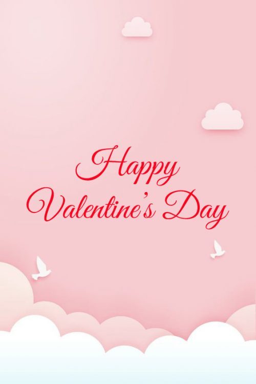 Happy Valentine's Day Wallpaper with Cute Pink Background
