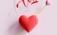 Romantic Wallpaper with Love Sign in 3D