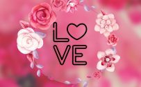 Romantic Love Phone Wallpapers for Girl with Pink Flowers