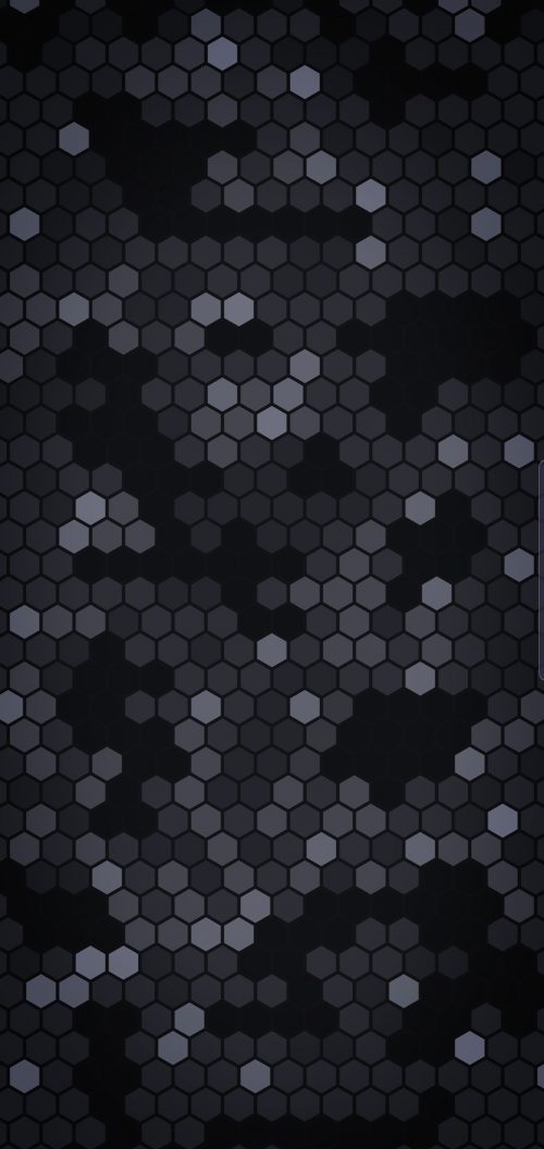 Aesthetic Dark Wallpaper for Android Phones - Black Grey White Abstract Honeycomb