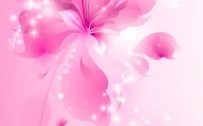 Best Phone Wallpaper for Girls with Animated Pink Flower and Butterfly