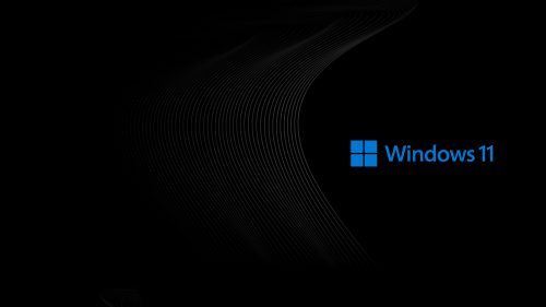 Windows 11 Dark Wallpaper 4K 3840x2160 with Original Logo