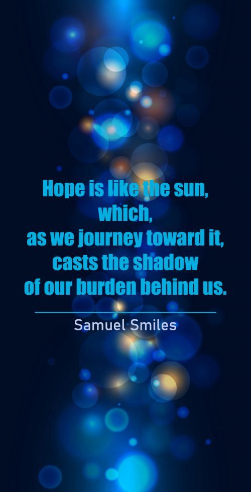 Inspirational Quotes Wallpaper Hope is like the sun by Samuel Smiles