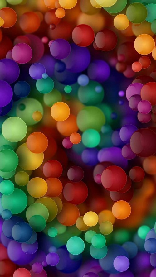 Wallpaper Full HD for Mobile with Colorful Bubbles